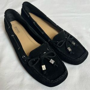 Michael Kors Womens Size 8M Black Suede Driving Loafer Flats Shoes